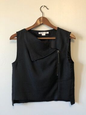 Helmut Lang x Intermix Black Front Zip Top | Designer Collab | Size S
